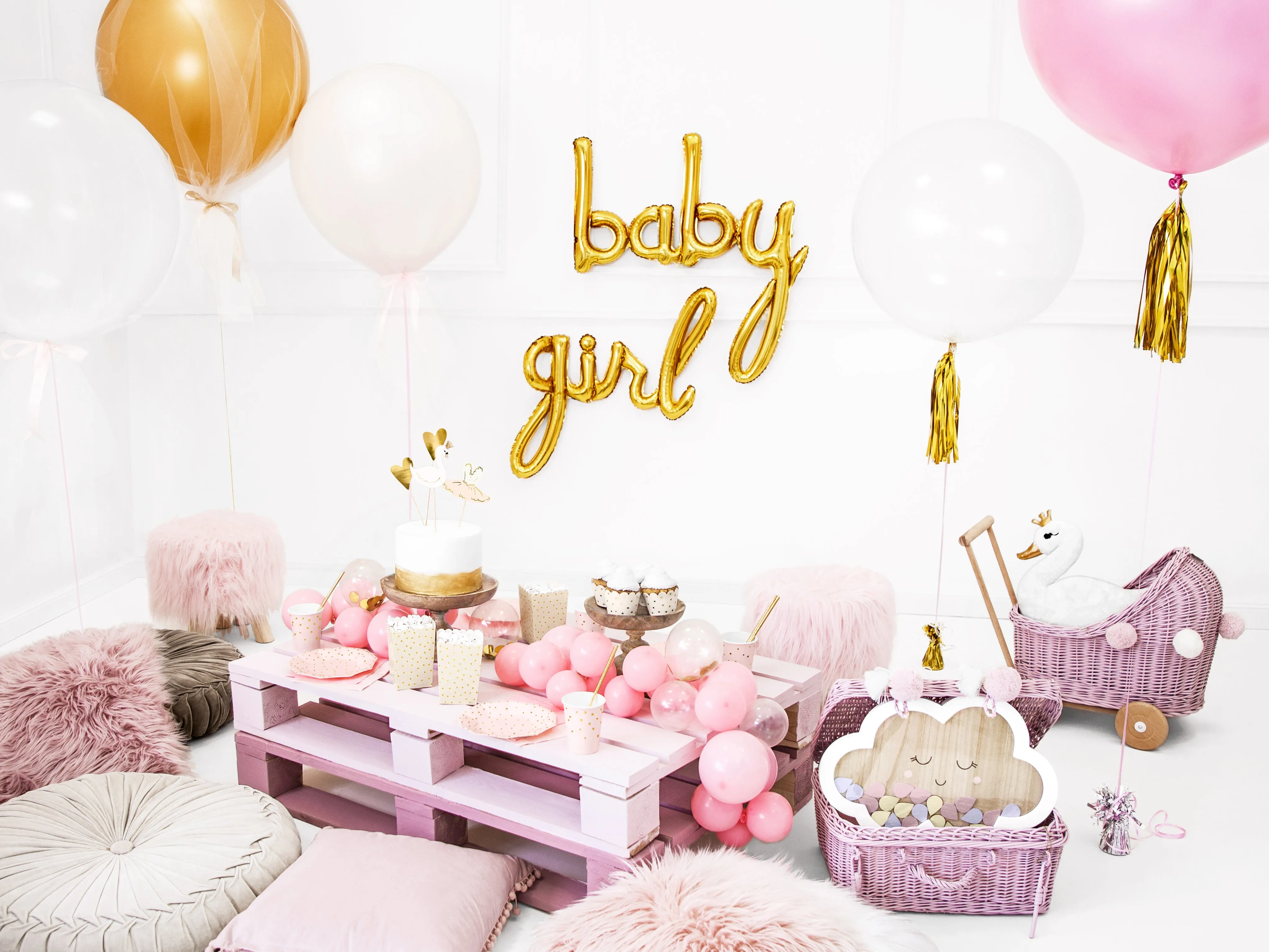 Gold Baby Letter Balloon Banner