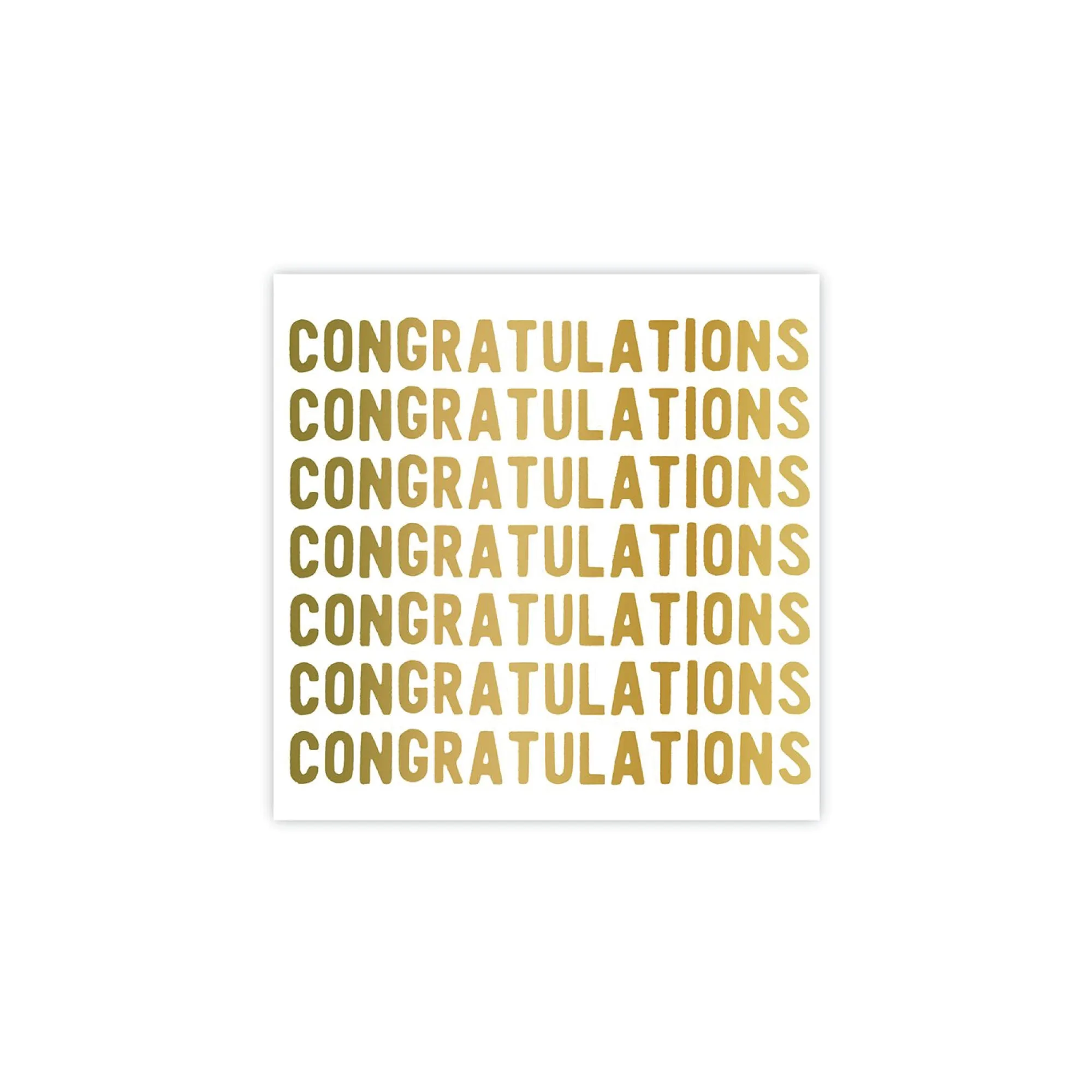 Gold Congratulations Dessert Napkins 20ct