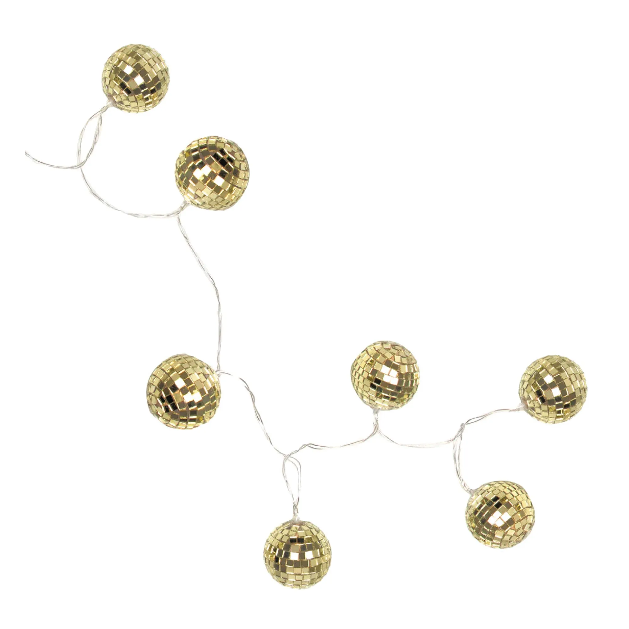 Gold Disco Ball String Lights 5.2ft