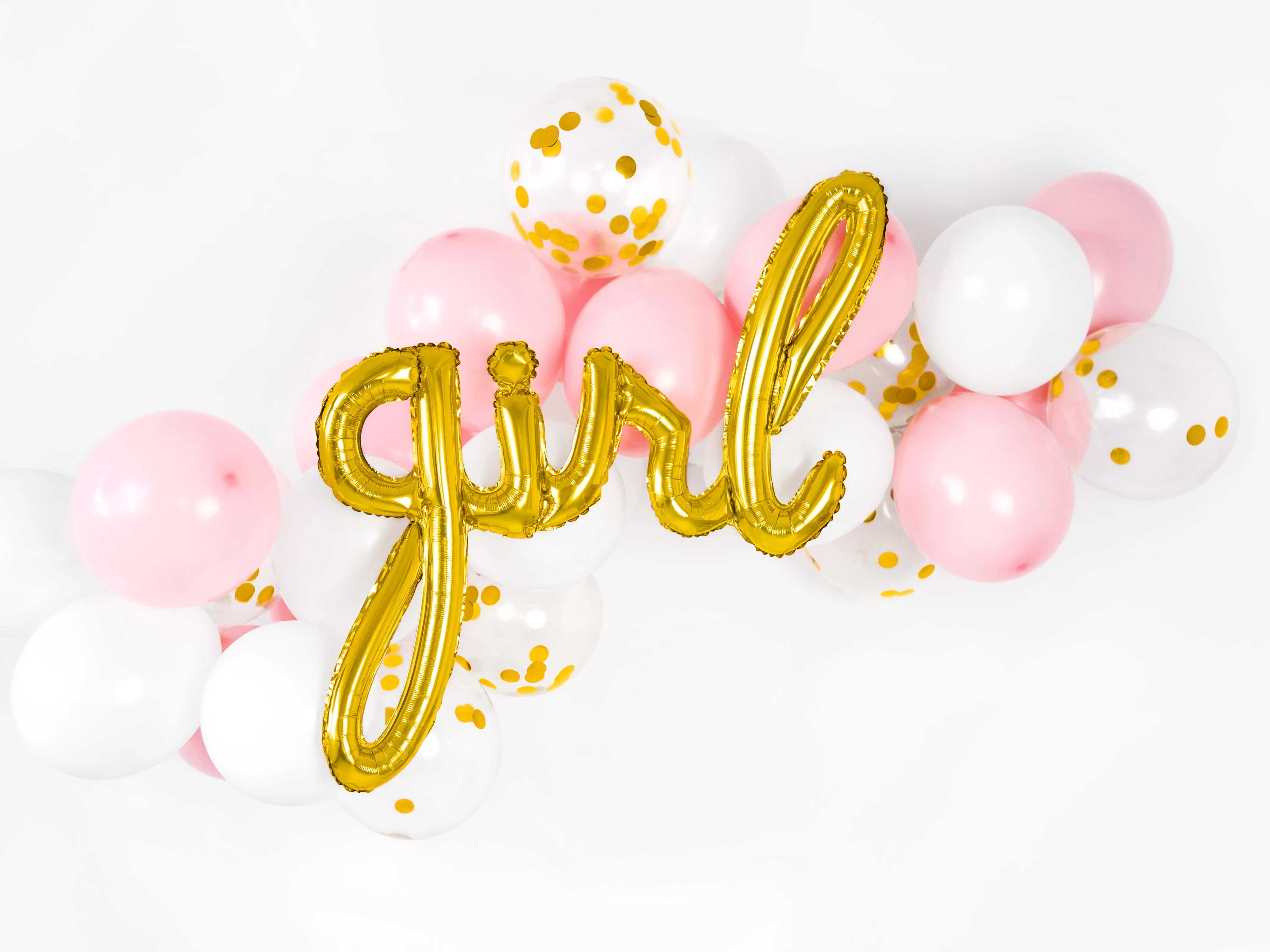Gold Girl Letter Balloon Banner 30in