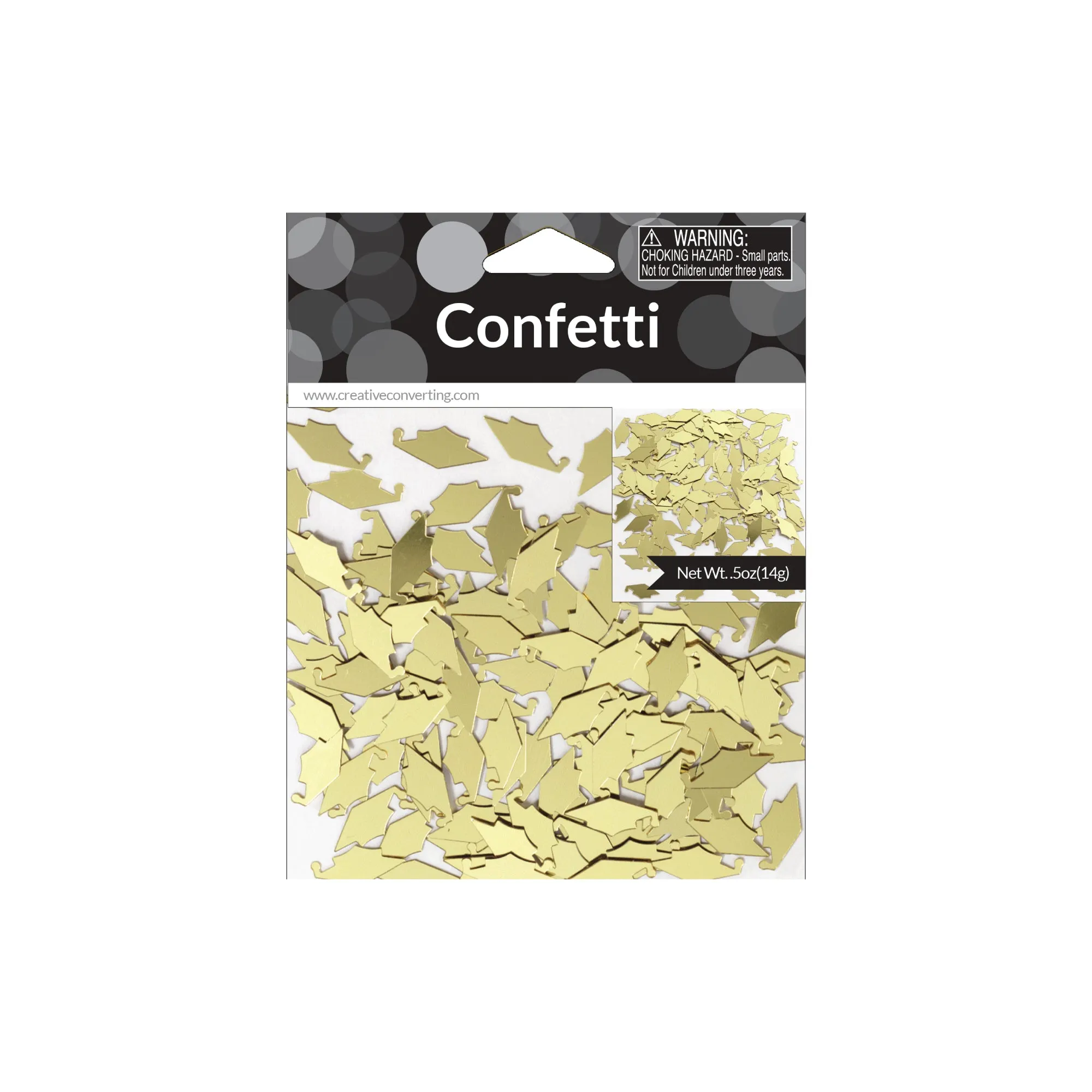 Gold Graduation Cap Confetti Pack .5oz