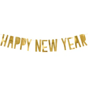 Gold Happy New Year Banner 3ft