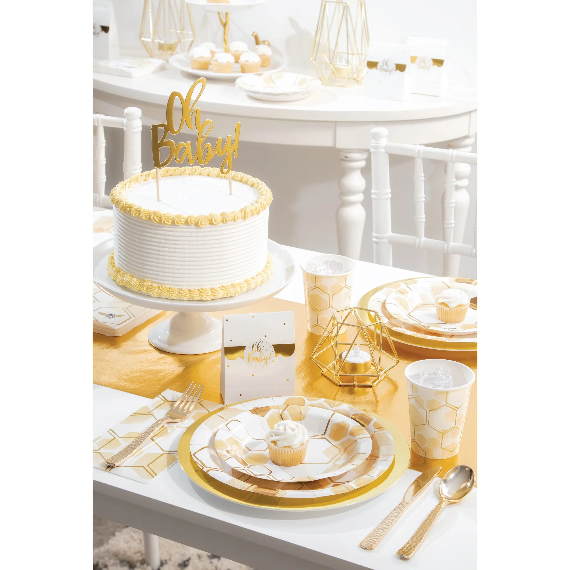 Gold Honeycomb Bee Guest Towels 16ct