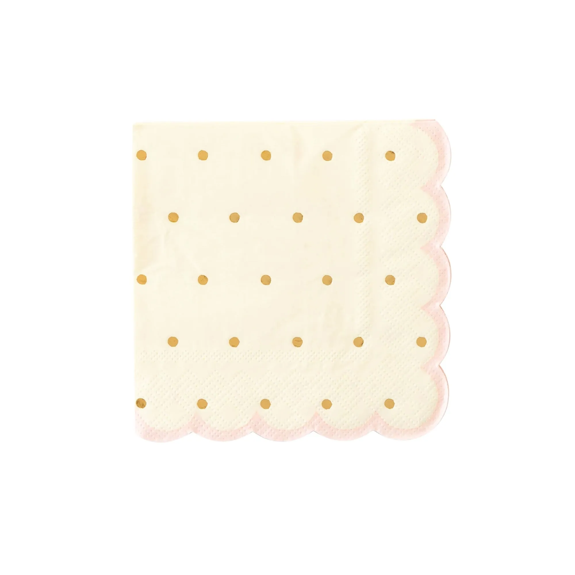 Gold Polka Dot Princess Dessert Napkins 18ct