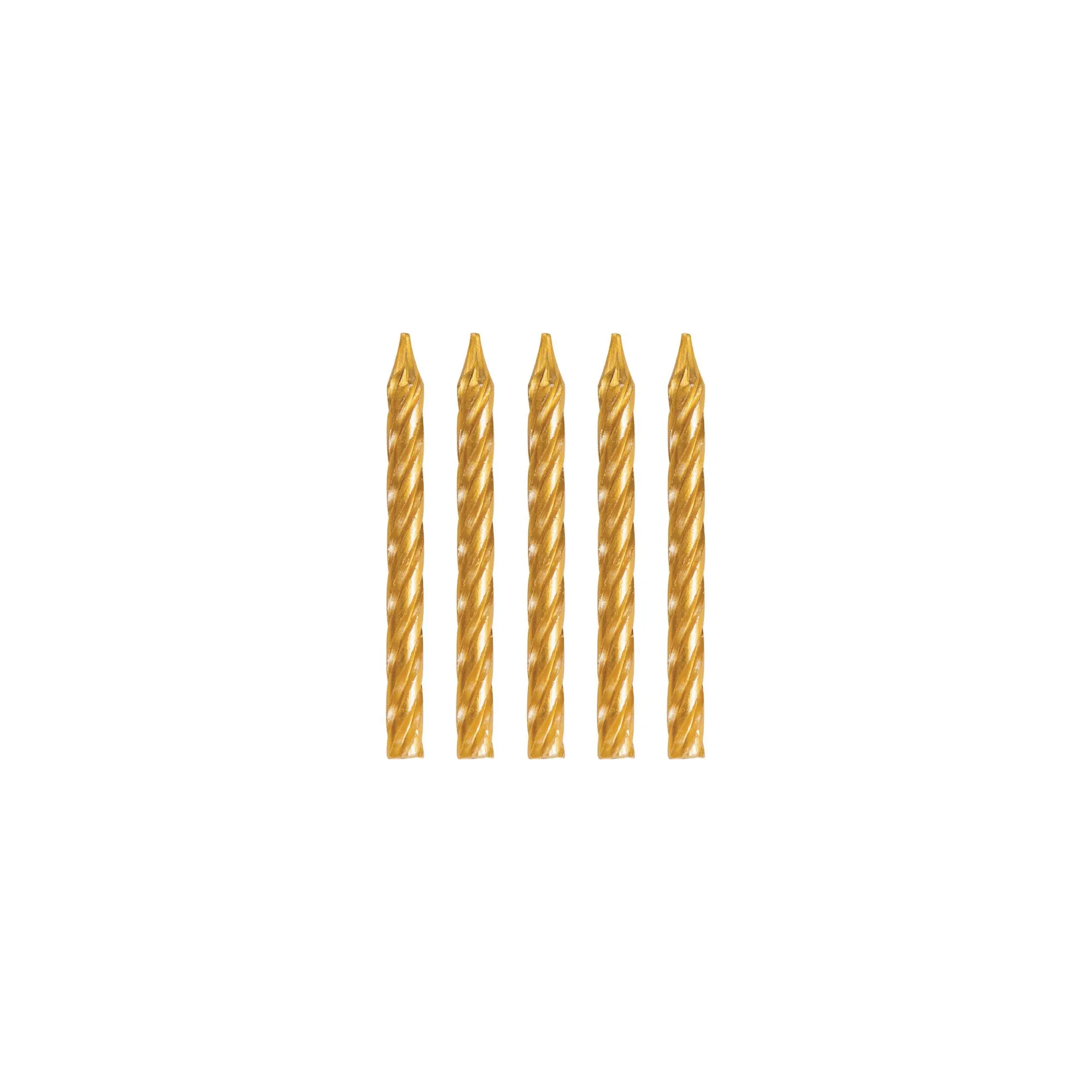 Gold Spiral Birthday Candles
