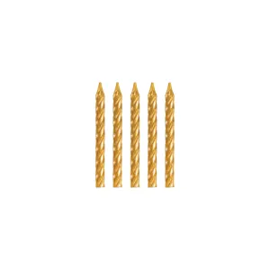 Gold Spiral Birthday Candles