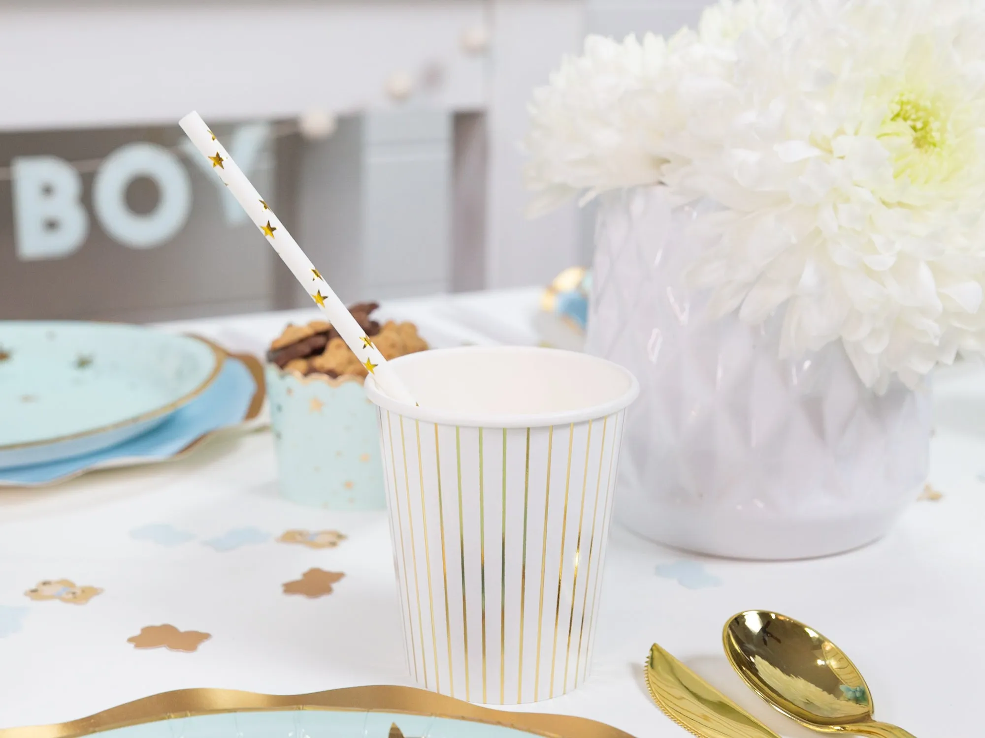 Gold Star Paper Straws