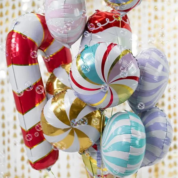 Gold Swirly Lollipop Foil Balloon 14in