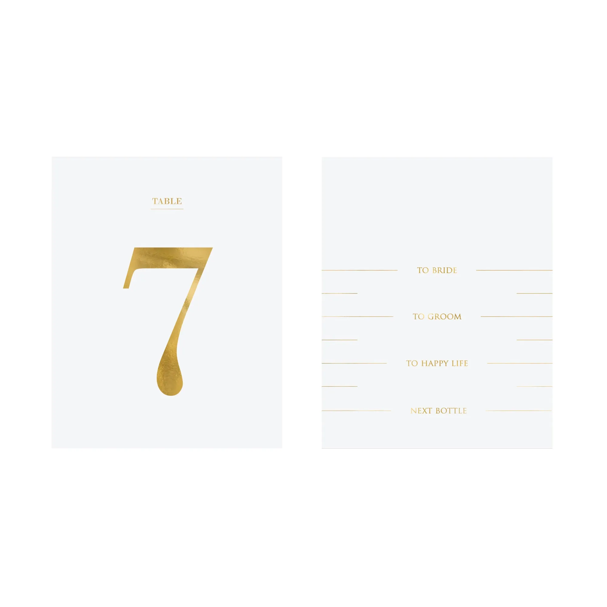Gold Table Numbers for Wine Bottles (1-15) 30ct