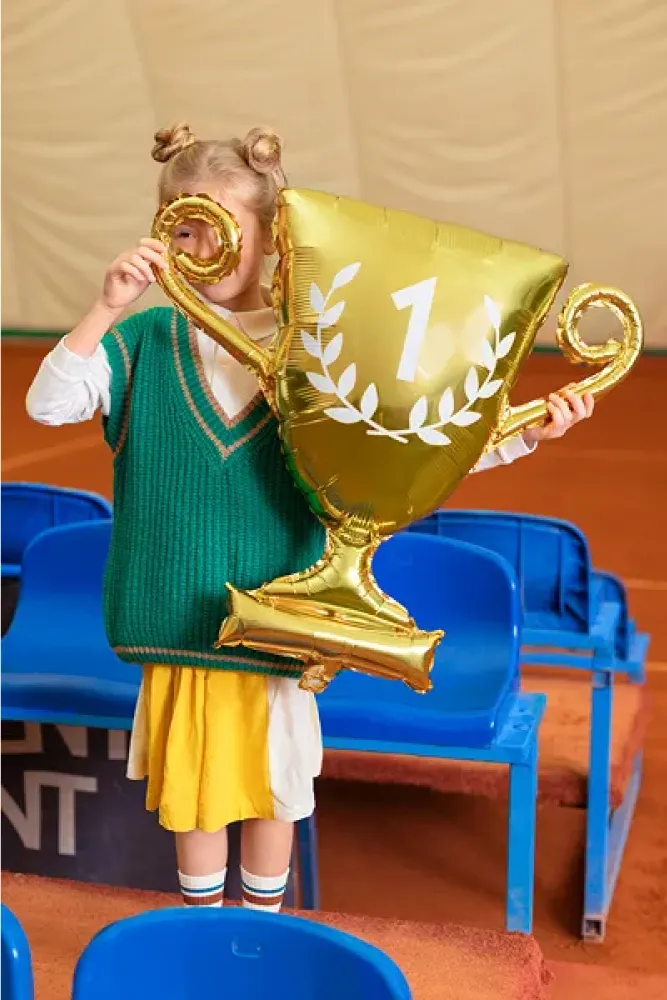 Gold Trophy Cup Foil Balloon 25in