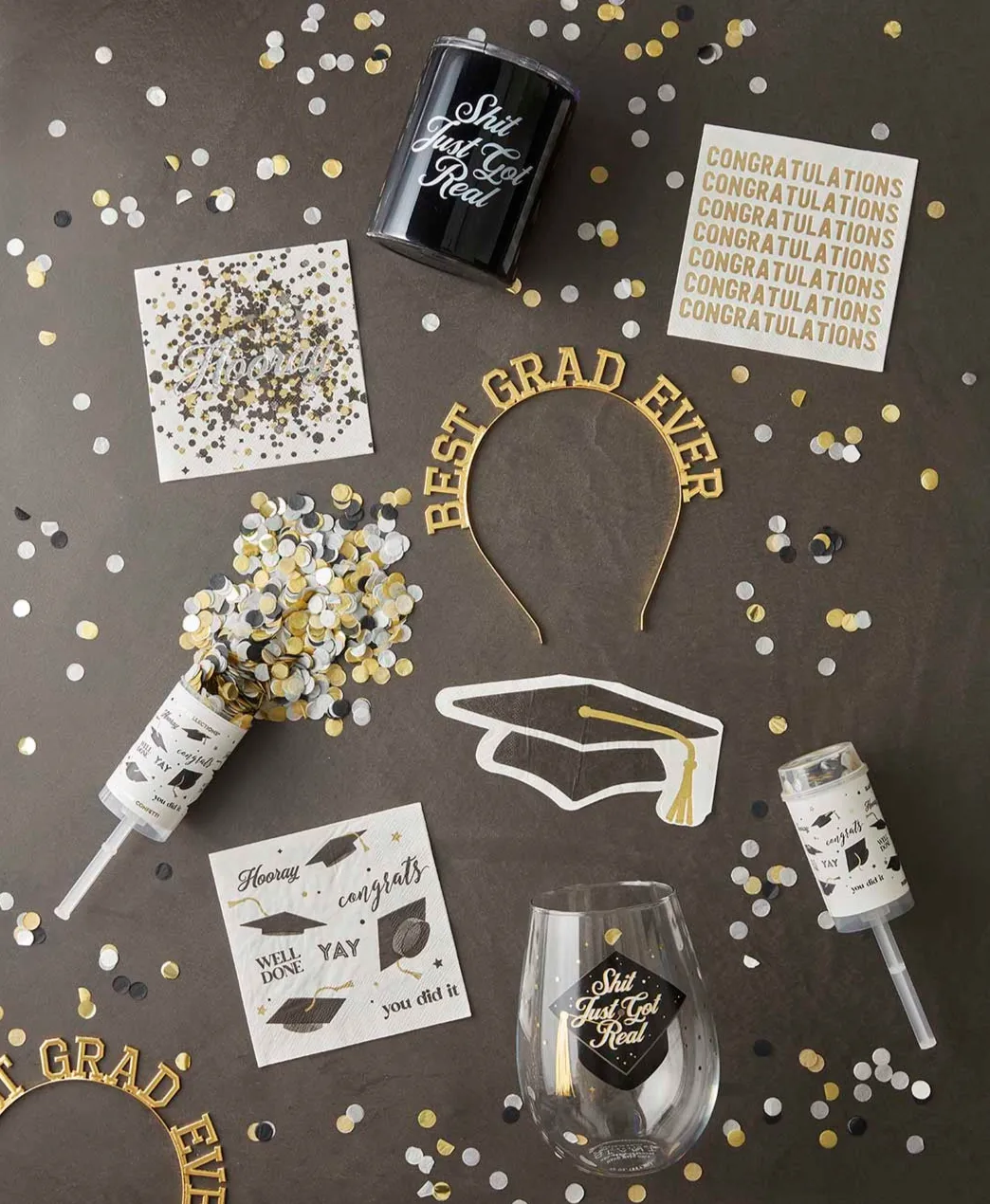 Graduation Cap Dessert Napkins 20ct
