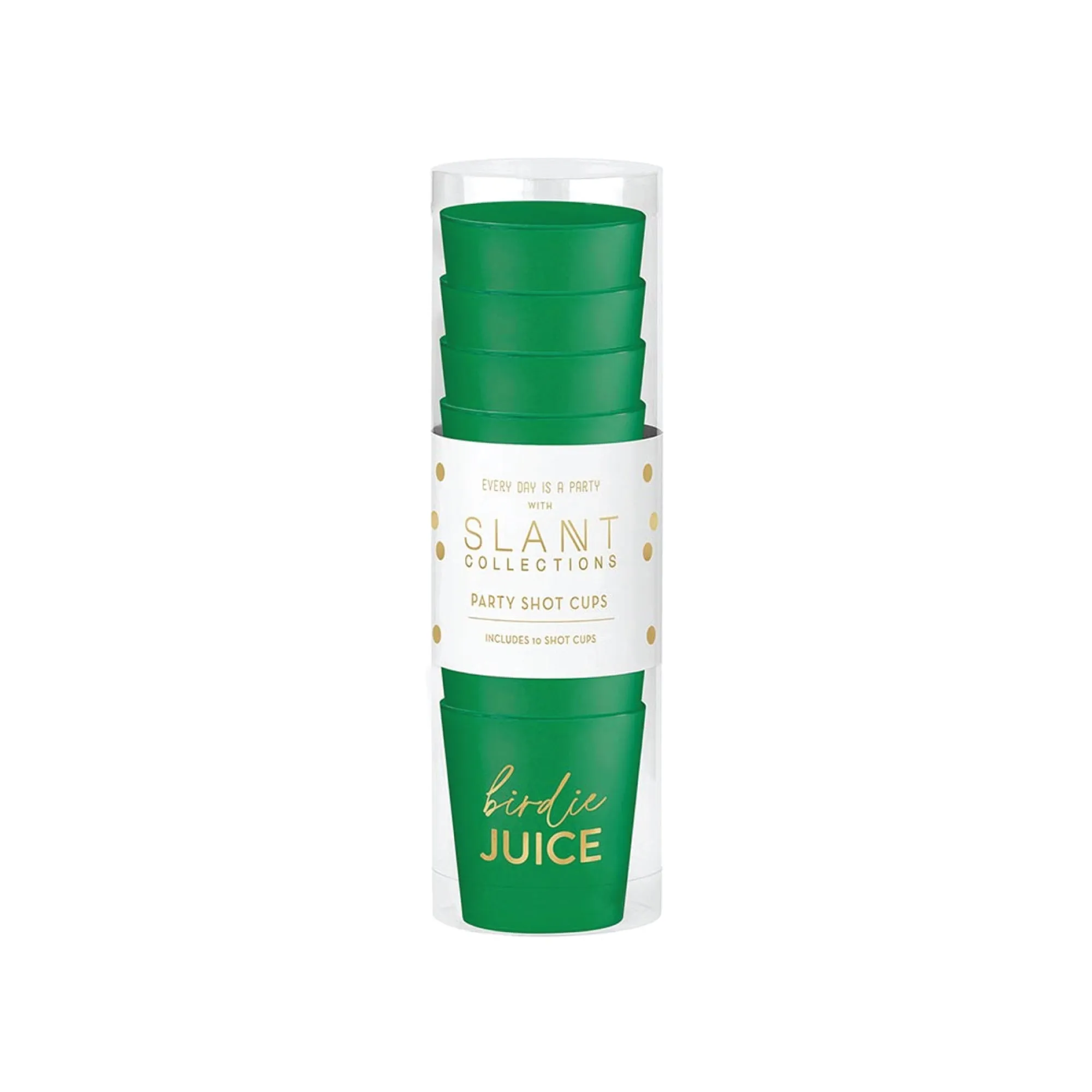 Green Birdie Juice Plastic Shot Cups 10ct