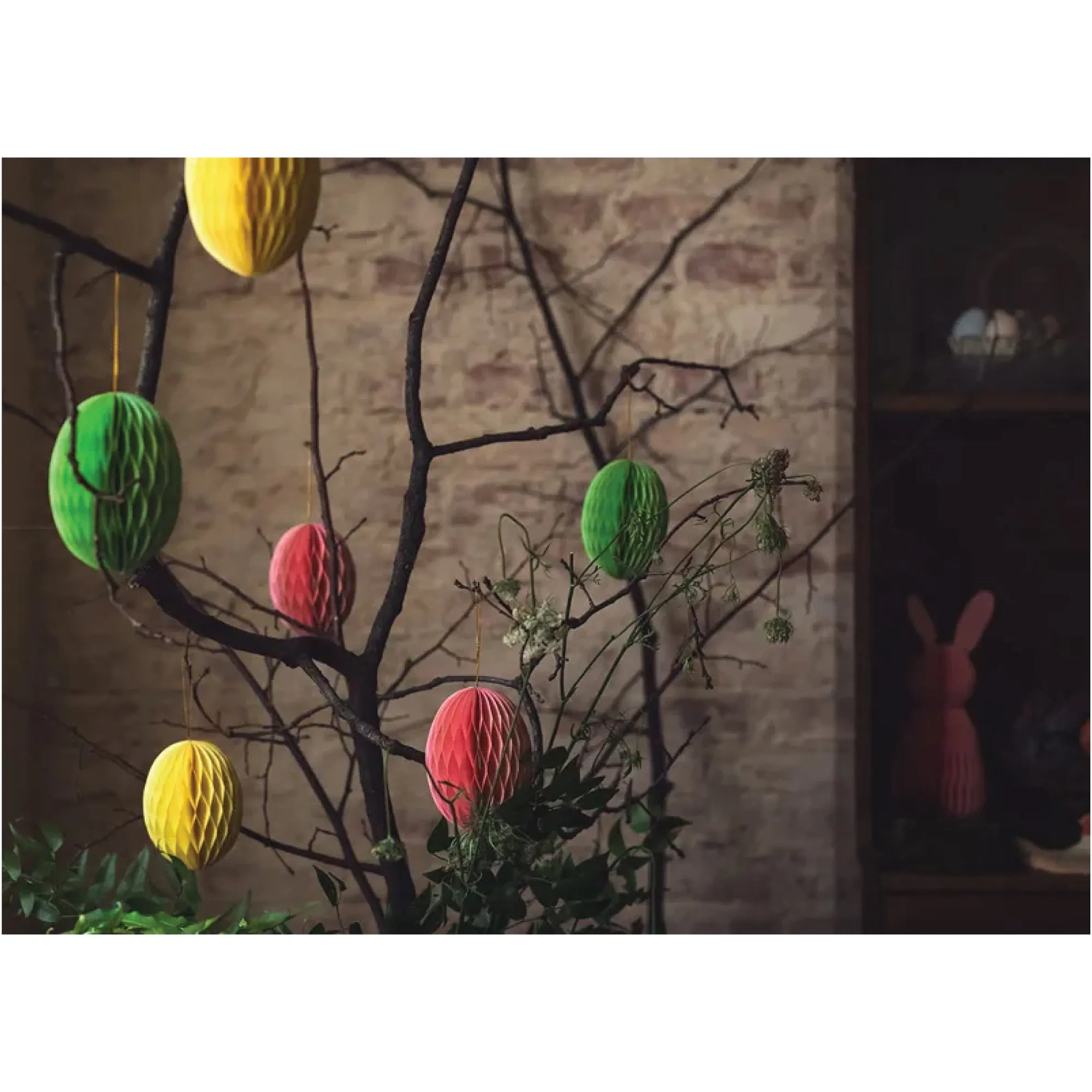 Green Egg Honeycomb Decoration 4.75in