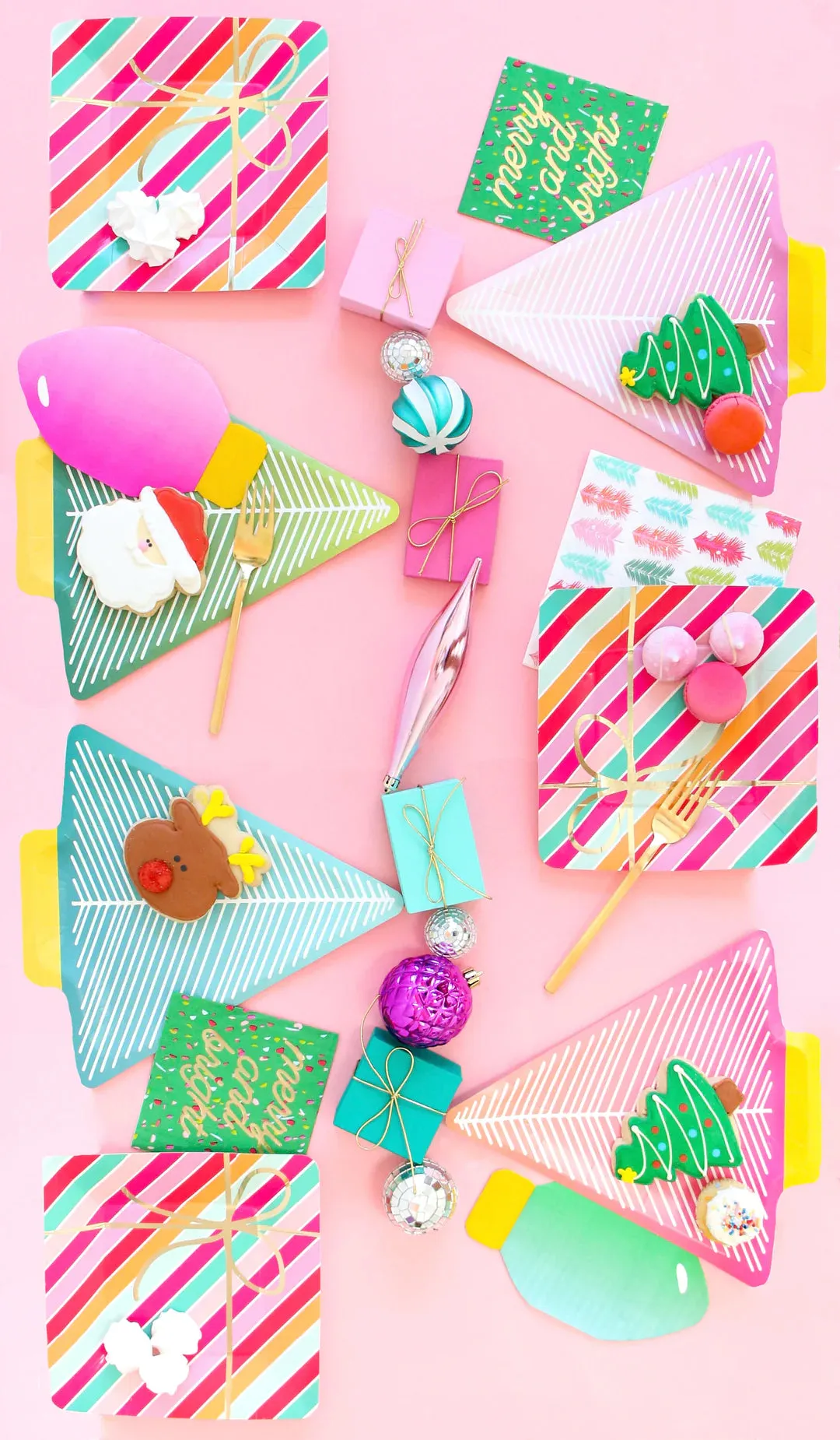 Green Merry & Bright Dessert Napkins 20ct