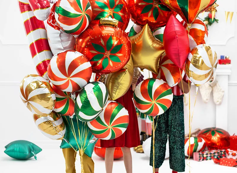 Green Swirly Lollipop Foil Balloon 14in