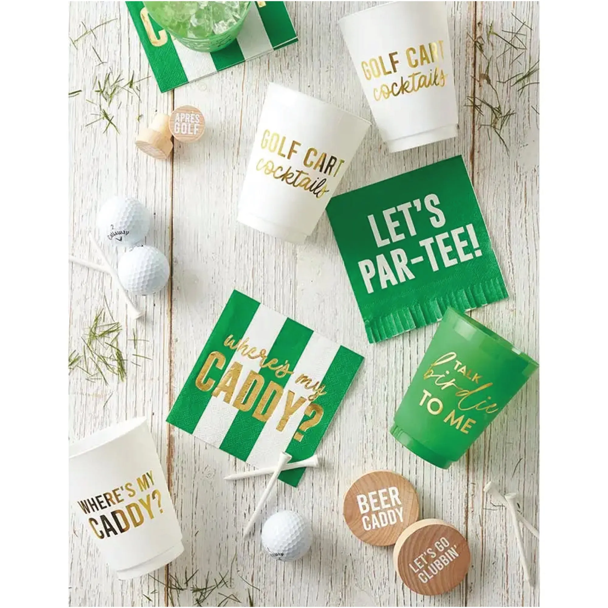 Green Talk Birdie To Me Frosted Plastic Cups 6ct