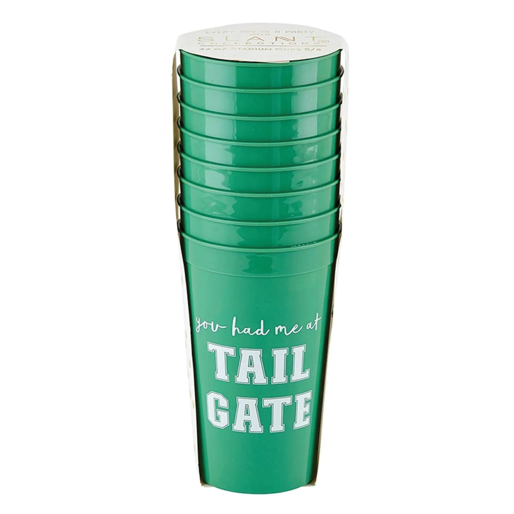 Green You Had Me at Tailgate Plastic Cups 8ct