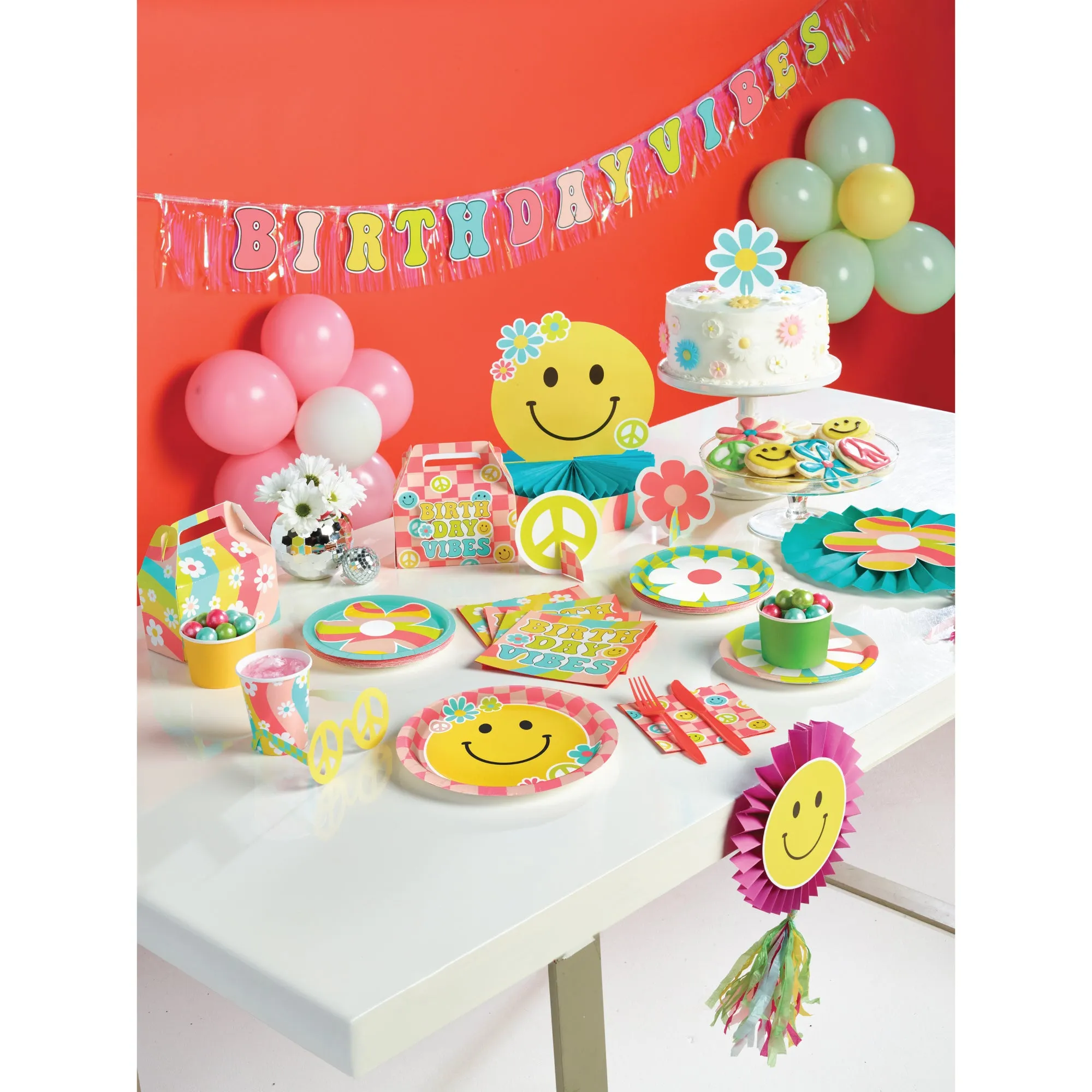Groovy Birthday Vibes Fringe Banner 5ft