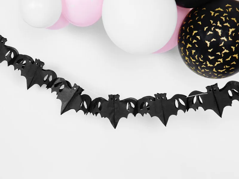 Halloween Bat Tissue Garland 13ft