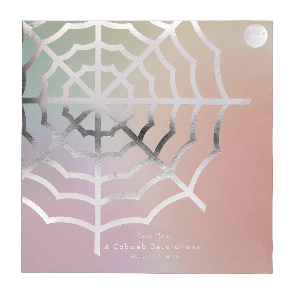 Halloween Hanging Spiderwebs 4ct