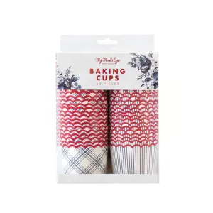 Hamptons Blue & Red Food Cups 50ct