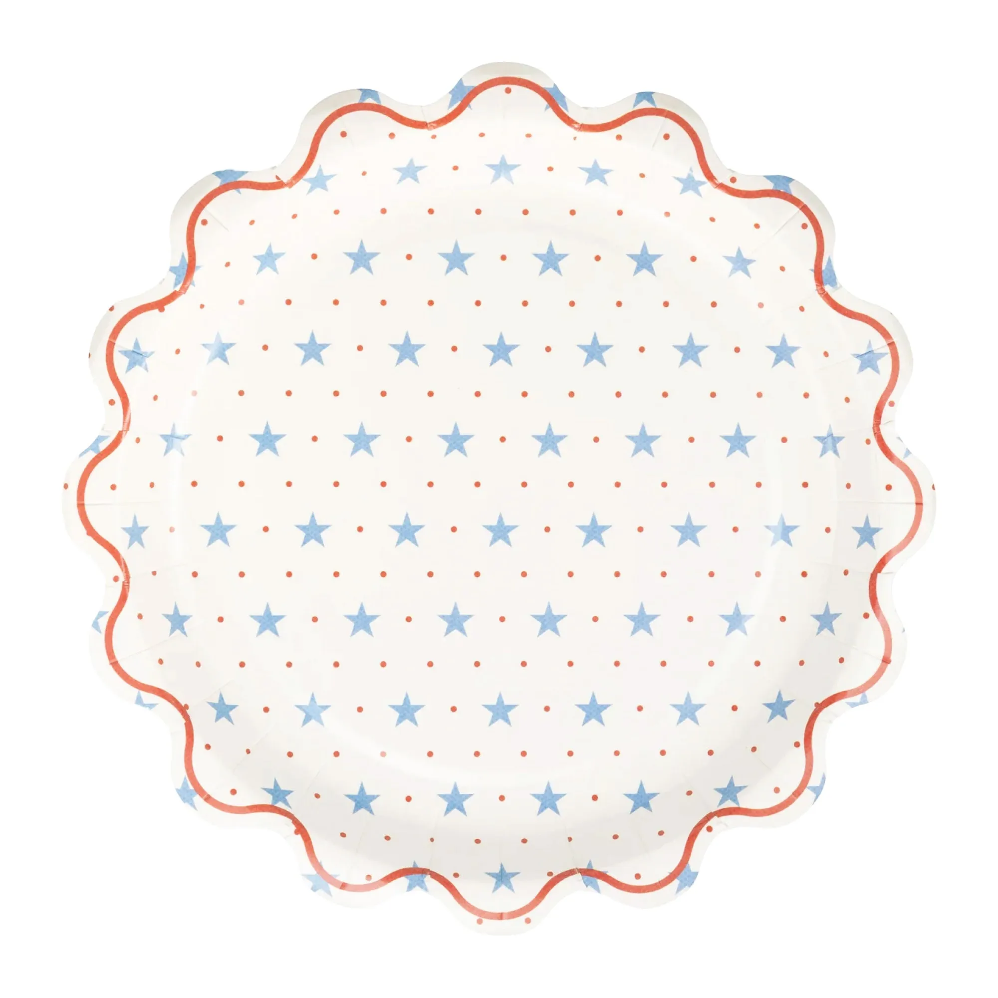 Hamptons Stars Scalloped Lunch Plates 8ct