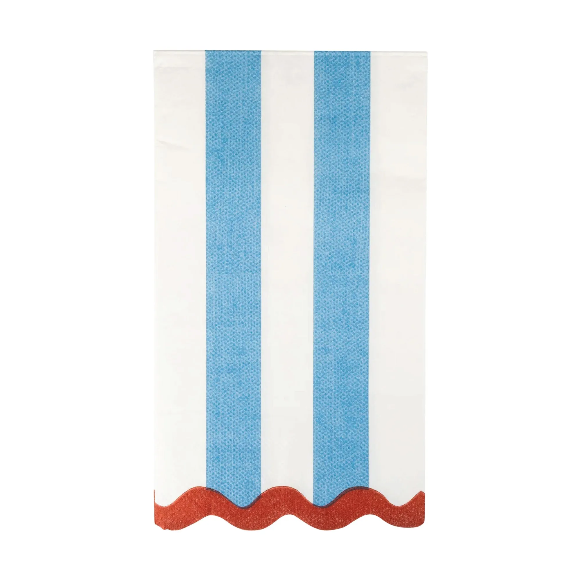 Hamptons Stripes & Scalloped Paper Guest Towels 24ct