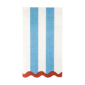 Hamptons Stripes & Scalloped Paper Guest Towels 24ct