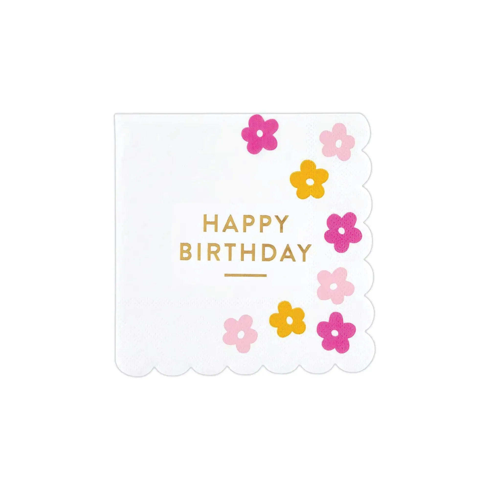 Happy Birthday Daisy Dessert Napkins 20ct