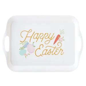 Happy Easter Reusable Bamboo Serving Tray 1ct