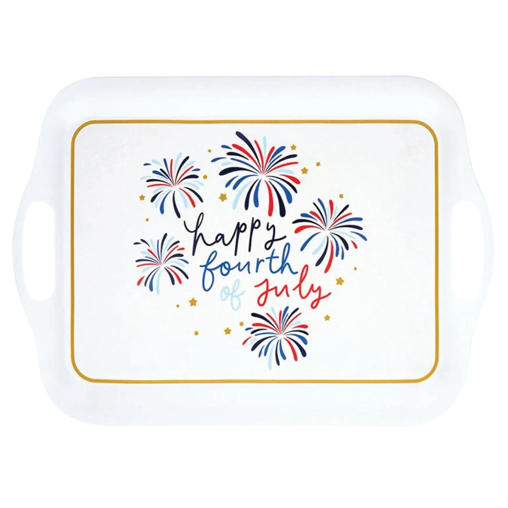 Happy Fourth of July Bamboo Serving Tray