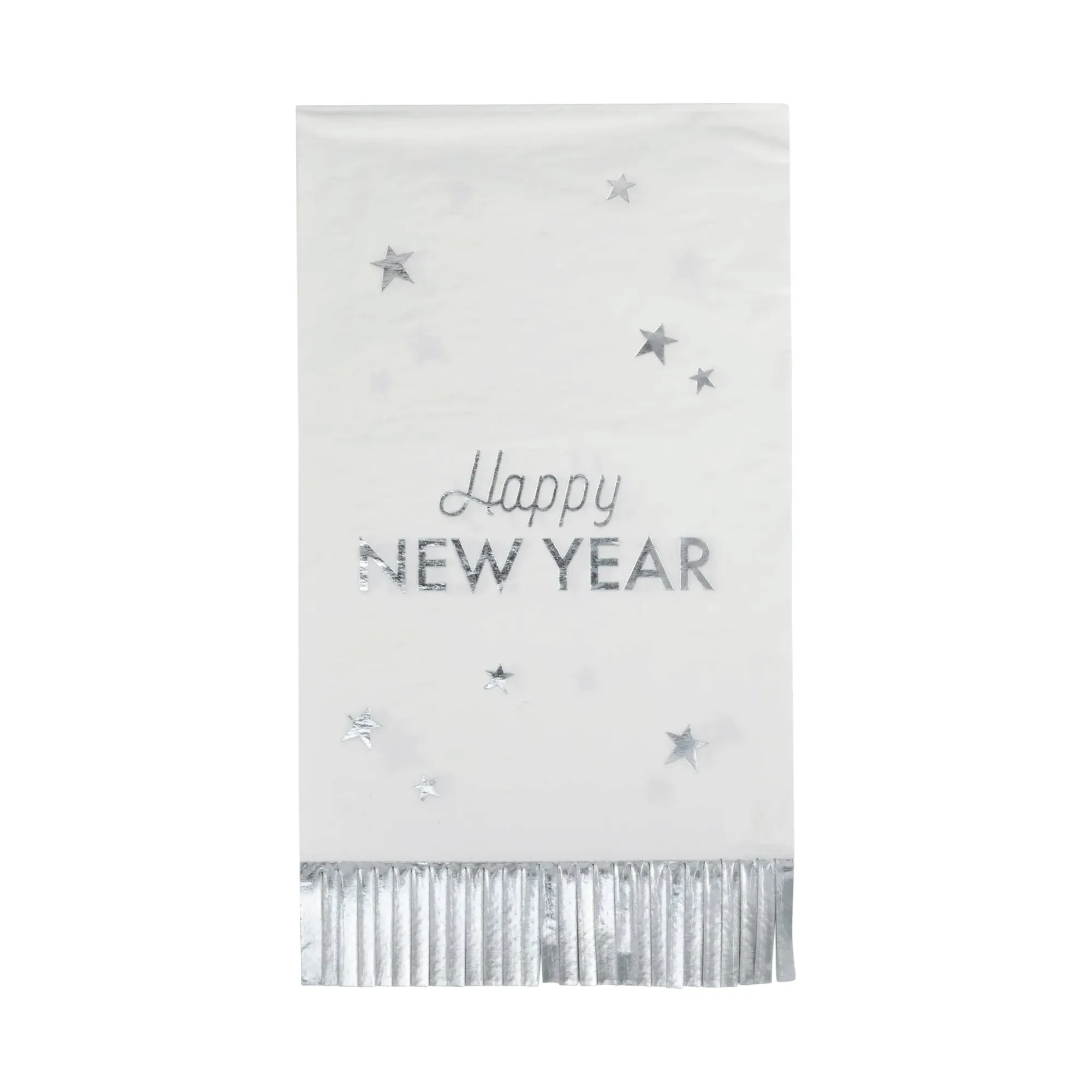 Happy New Year Fringe Paper Guest Towels 18ct