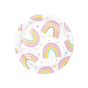 Happy Rainbow Dessert Plates 7