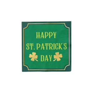 Happy St. Patrick's Day Dessert Napkins 16ct