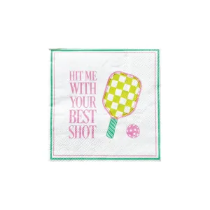 Hit Me With Your Best Shot Pickleball Dessert Napkins 16ct