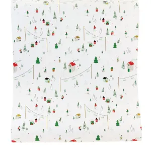 Holiday Skiers Paper Table Runner