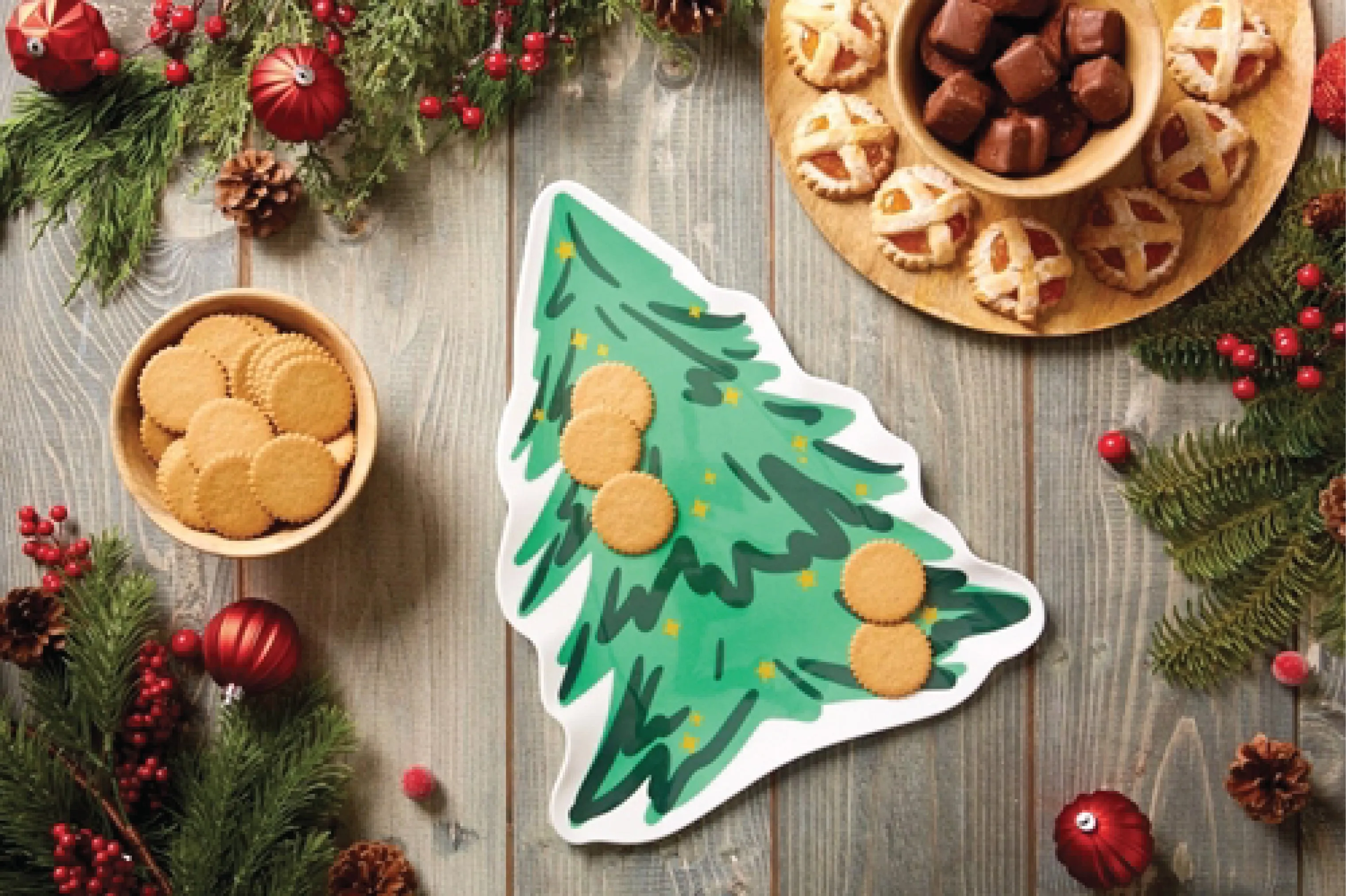 Holiday Tree Melamine Platter