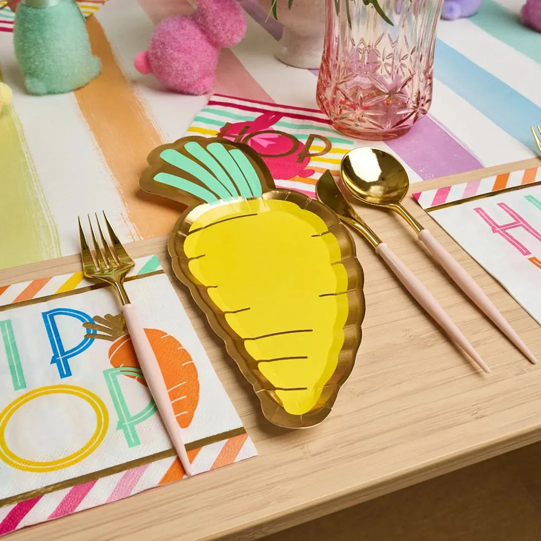 Hoppy Easter Carrot Lunch Plates 8ct