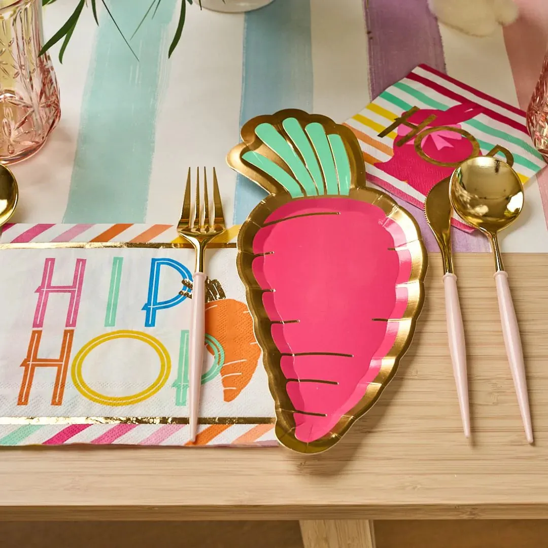 Hoppy Easter Carrot Lunch Plates 8ct