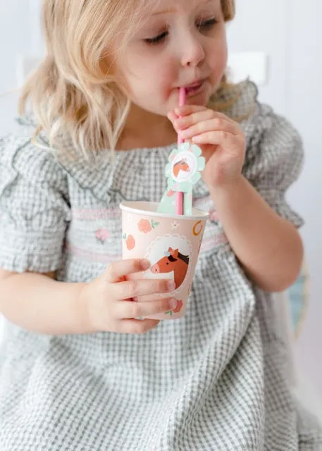Horse Paper Straws 6ct
