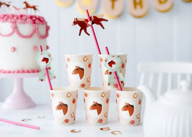 Horse Paper Straws 6ct