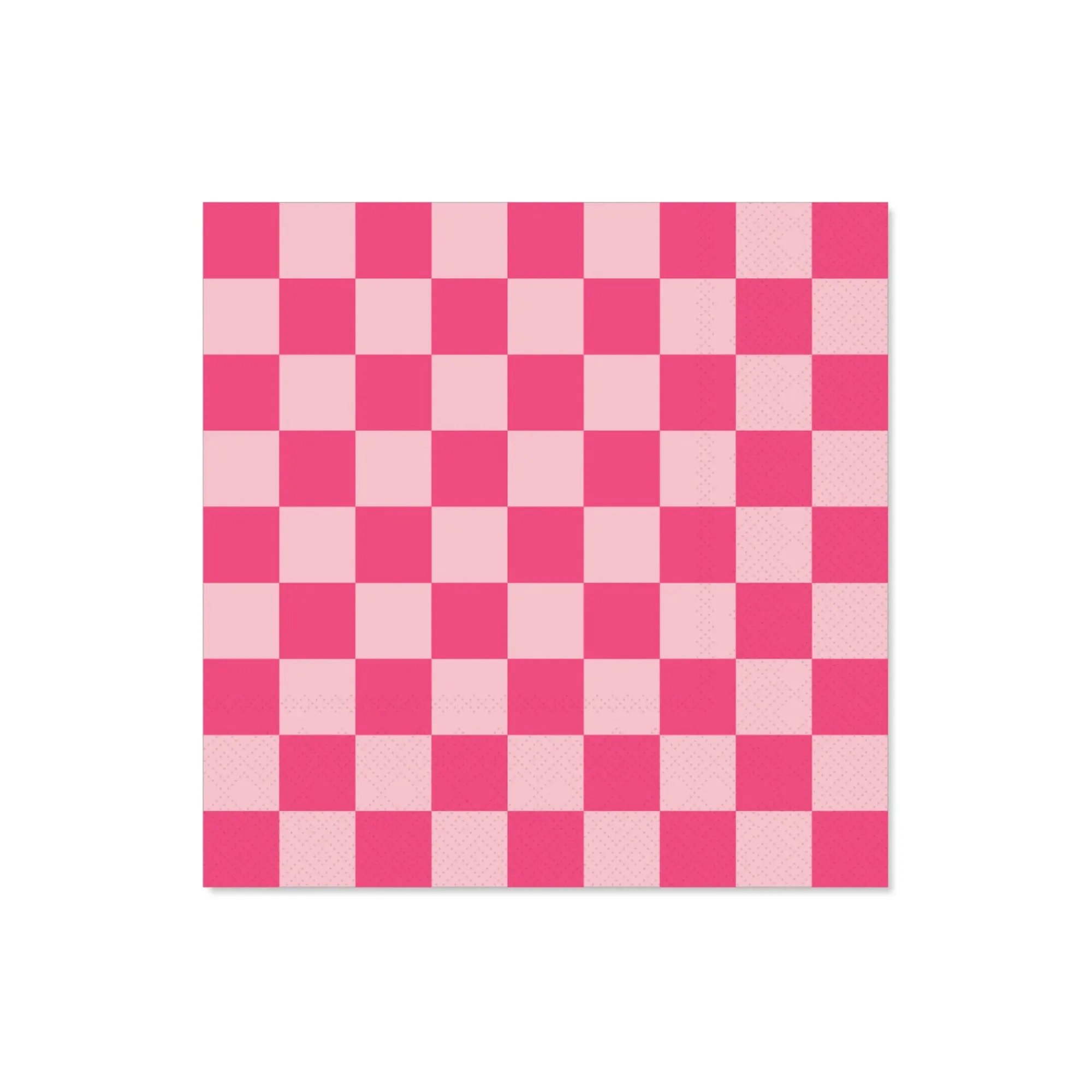Hot Pink Checkered Lunch Napkins 20ct