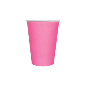 Hot Pink Paper Cups 8ct
