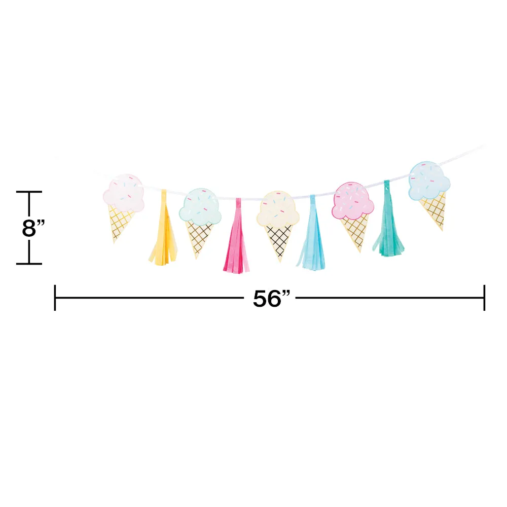 Ice Cream Tassel Banner 6.4ft
