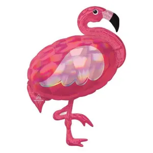 Iridescent Pink Flamingo Balloon 33in
