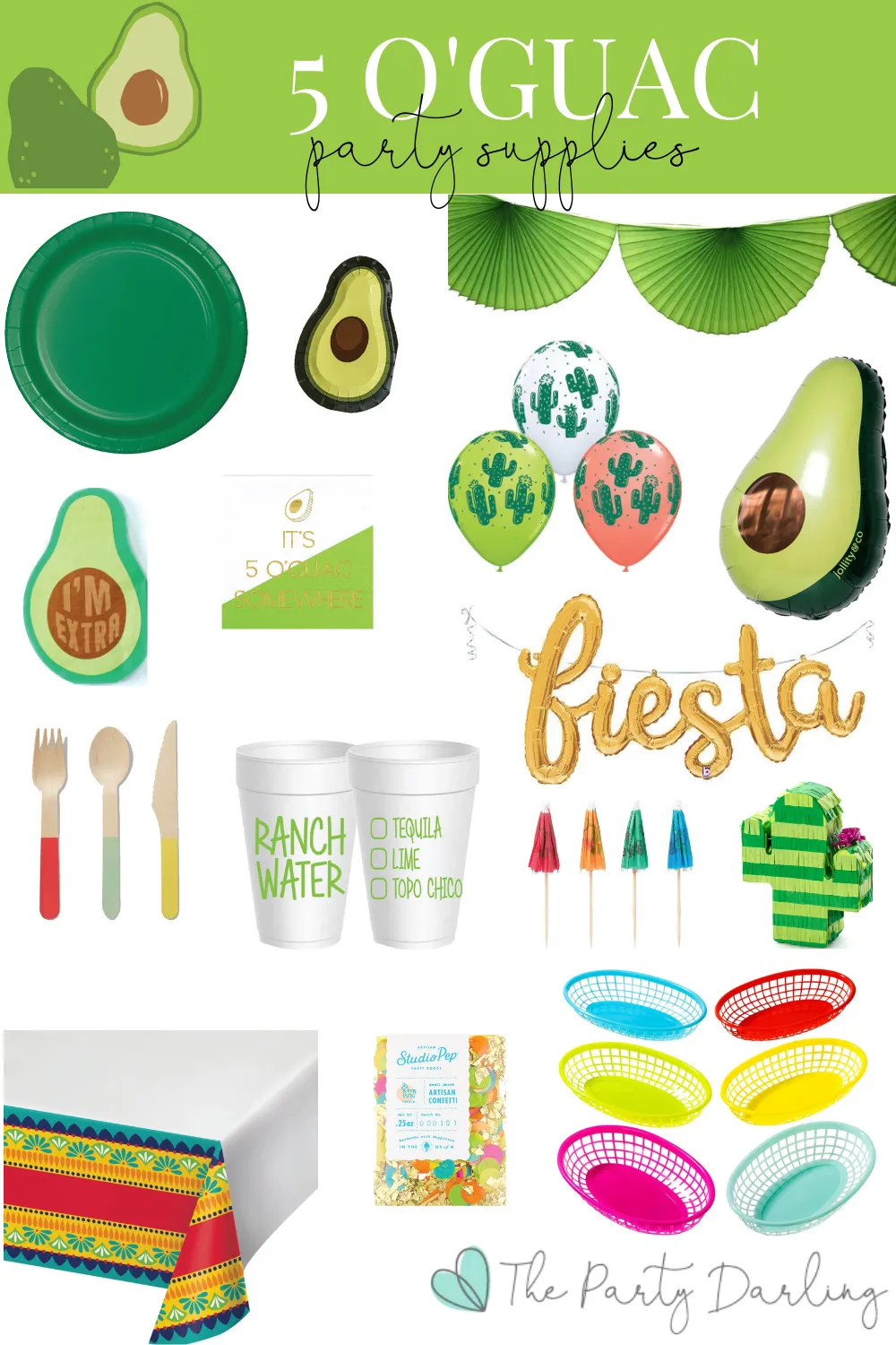 It's 5 O'Guac Somewhere Dessert Napkins 20ct