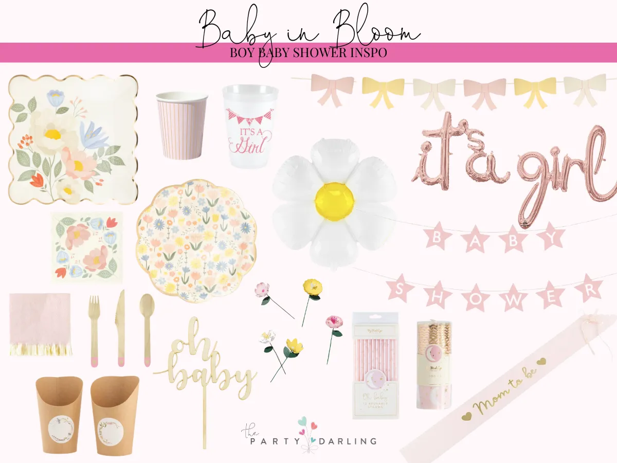 It's a Girl Pennant Frosted Plastic Cups 10ct