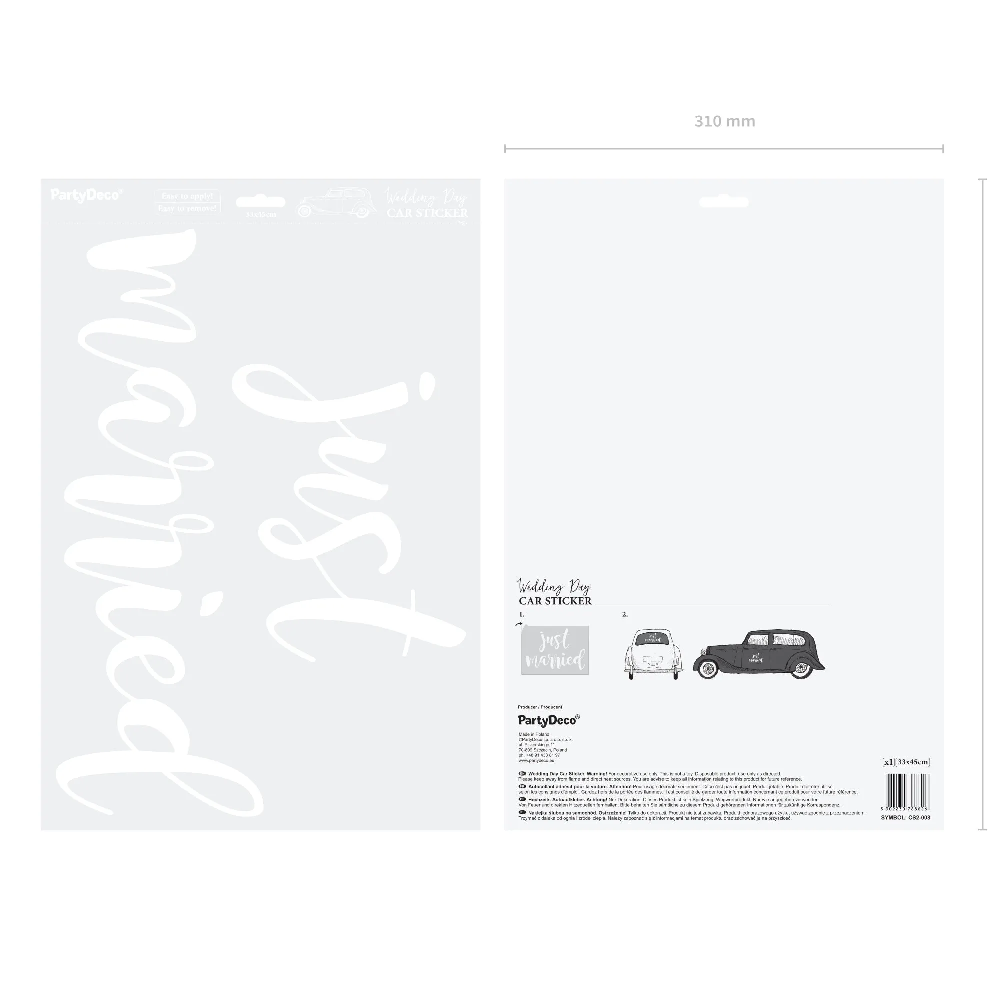 Just Married Car Sticker