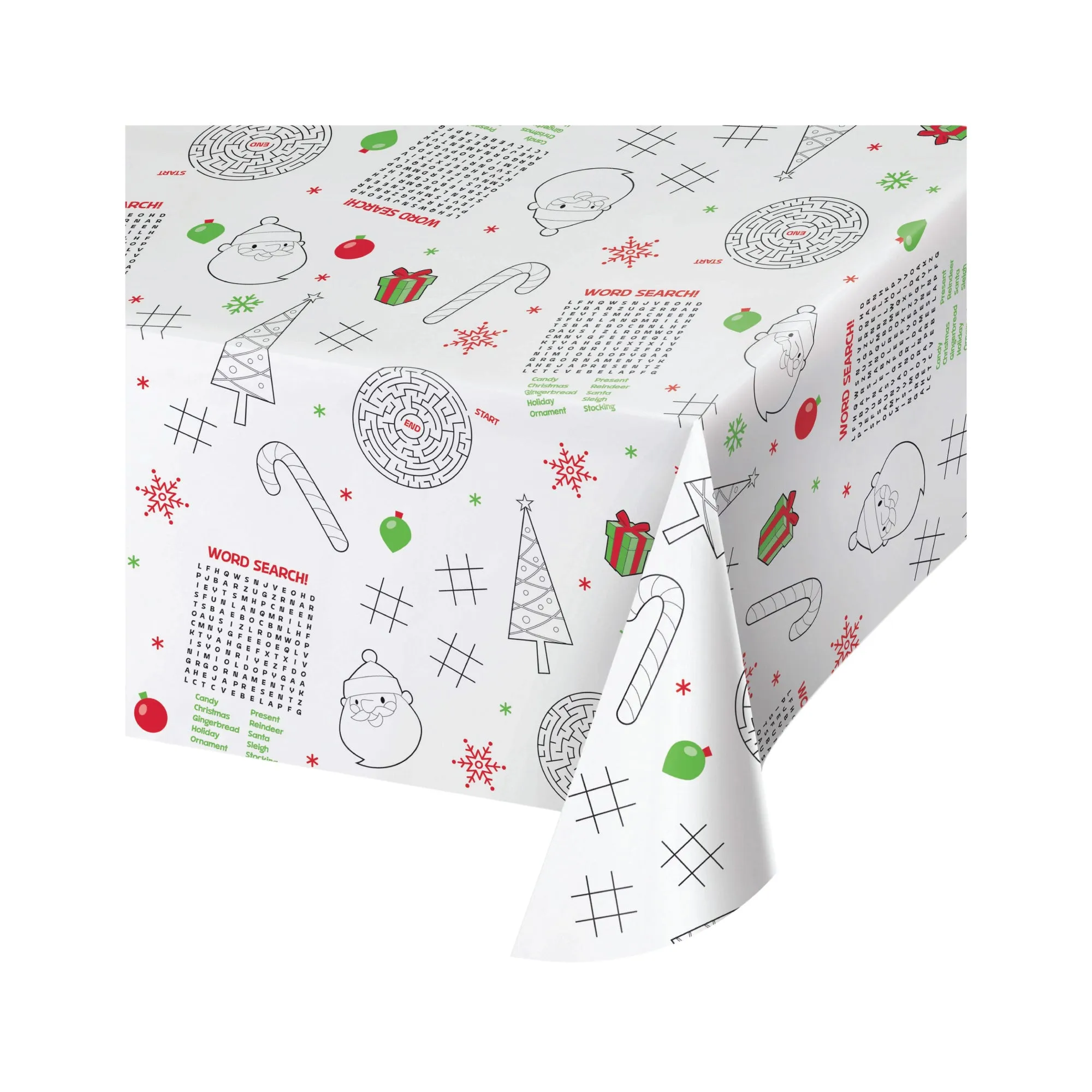 Kids Christmas Activity Paper Table Cover