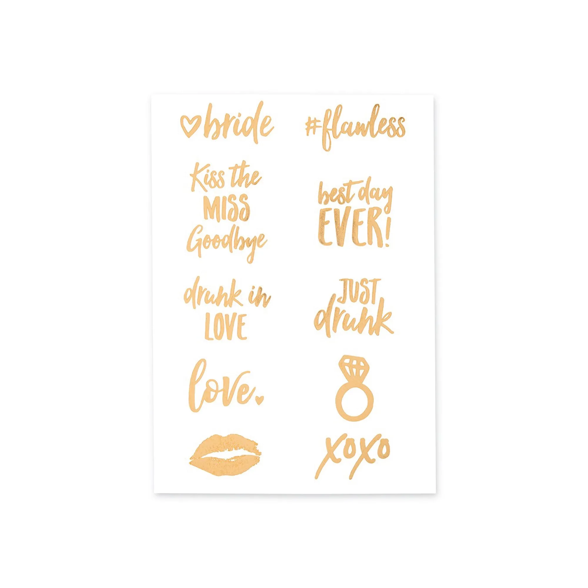 Kiss the Miss Goodbye Temporary Tattoos 10ct